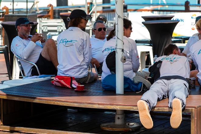L'Esprit crew waiting for the AP to drop – SeaLink Magnetic Island Race Week ©  Andrea Francolini / SMIRW